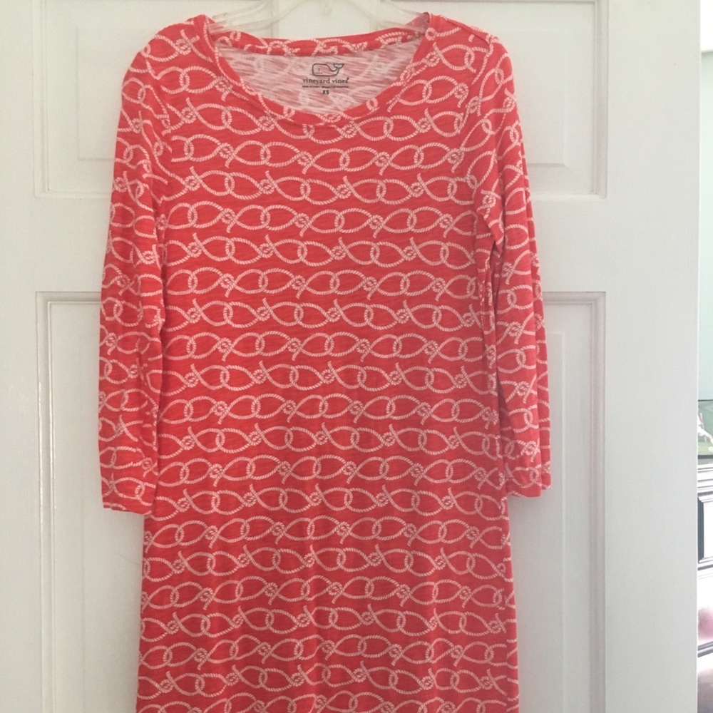 Vineyard Vines Red Nautical Design Dress XS